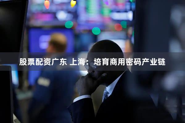股票配资广东 上海：培育商用密码产业链