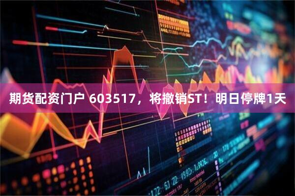 期货配资门户 603517，将撤销ST！明日停牌1天